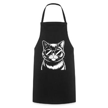 British Shorthair Design Cadeau de chat drôle - Tablier de cuisine - noir - Devant - AI Model Male 185 dark (185cm)