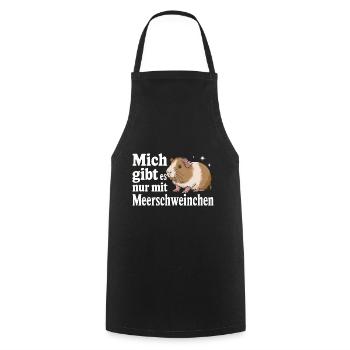 Meerschweinchen Kurzhaar Langhaar Crested Hunde - Kochschürze - Schwarz - Vorne - AI Model Male 185 dark (185cm)