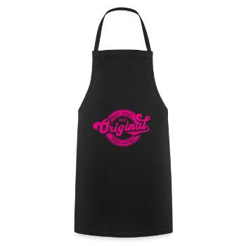Denim original qualité rétro vintage magenta - Tablier de cuisine - noir - Devant - AI Model Male 185 dark (185cm)