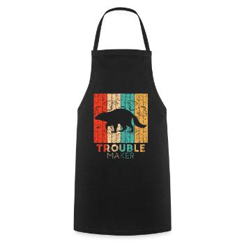 racoon - Cooking Apron - black - Front - AI Model Male 185 dark (185cm)