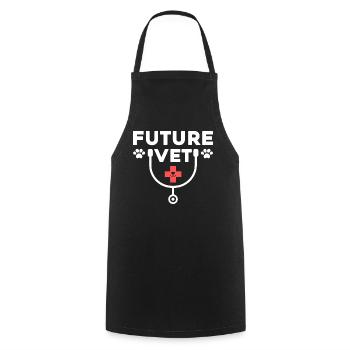 Future Vet - Cooking Apron - black - Front - AI Model Male 185 dark (185cm)