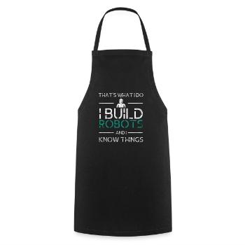 Robot technology engineer gift hobbyist - Cooking Apron - black - Front - AI Model Male 185 dark (185cm)
