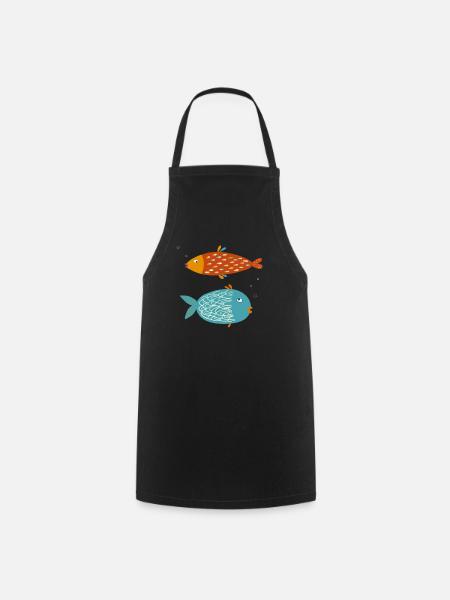 Poisson sarcastique - Tablier de cuisine - noir