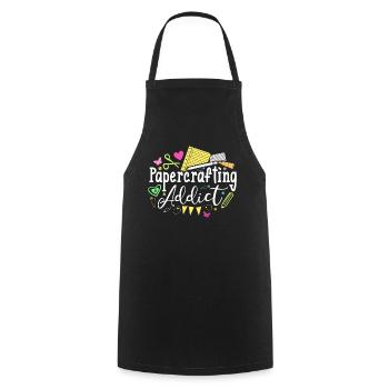 Addict Papercrafting - Tablier de cuisine - noir - Devant - AI Model Male 185 dark (185cm)