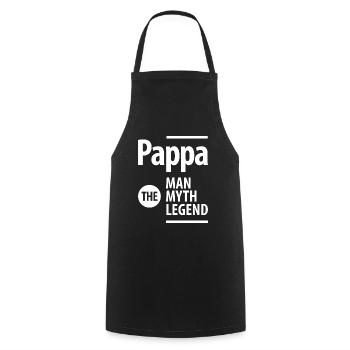 Pappa The Man The Myth The Legend - Cooking Apron - black - Front - AI Model Male 185 dark (185cm)