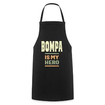 Bompa ist mein Held | Vater und Opa - Kochschürze - Schwarz - Vorne - AI Model Male 185 dark (185cm)