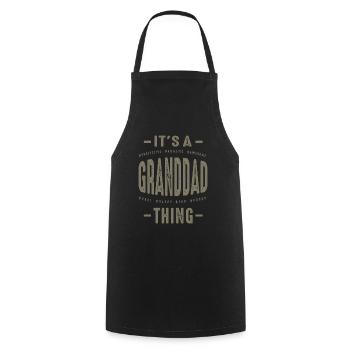 Mens It's a Granddad Thing Christmas Dad/Grandpa - Cooking Apron - black - Front - AI Model Male 185 dark (185cm)