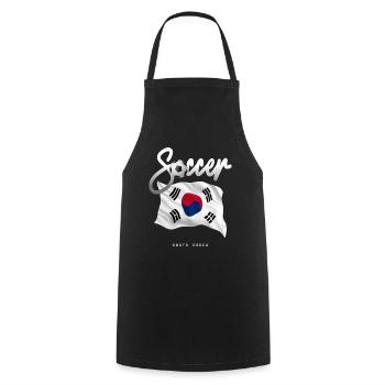 South Korea Soccer - Korean Flag - Cooking Apron - black - Front - AI Model Male 185 dark (185cm)