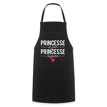 Princesse Un Jour Princesse Toujours Femme Humour - Tablier de cuisine - noir - Devant - AI Model Male 185 dark (185cm)