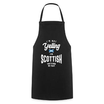 I'm not yelling I'm Scottish Funny Scottish Pride - Cooking Apron - black - Front - AI Model Male 185 dark (185cm)