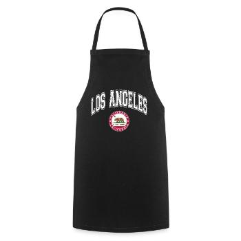 Los Angeles - Cooking Apron - black - Front - AI Model Male 185 dark (185cm)