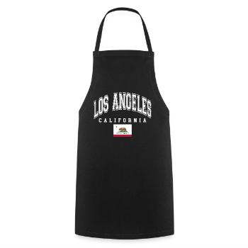 Los Angeles - Tablier de cuisine - noir - Devant - AI Model Male 185 dark (185cm)