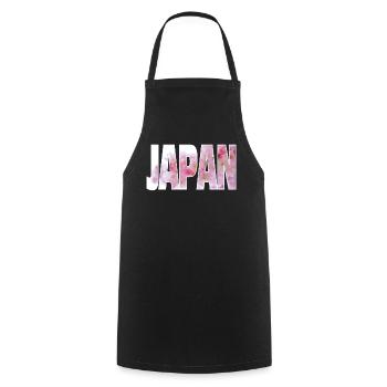 Japan - Cooking Apron - black - Front - AI Model Male 185 dark (185cm)