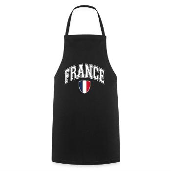 France - Tablier de cuisine - noir - Devant - AI Model Male 185 dark (185cm)