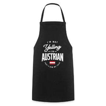 I'm Not yelling I'm Austrian Funny Austrian Pride - Cooking Apron - black - Front - AI Model Male 185 dark (185cm)