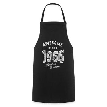 Awesome Since 1966 - 56th Birthday Retro Classic - Cooking Apron - black - Front - AI Model Male 185 dark (185cm)