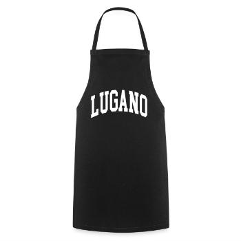 Lugano - Cooking Apron - black - Front - AI Model Male 185 dark (185cm)