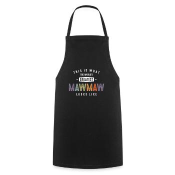 Greatest Mawmaw Looks Like - Grandma Mommy - Cooking Apron - black - Front - AI Model Male 185 dark (185cm)