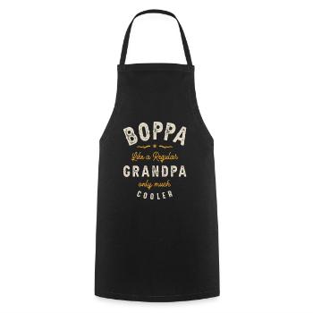 Boppa Like a Regular Grandpa - Cooking Apron - black - Front - AI Model Male 185 dark (185cm)