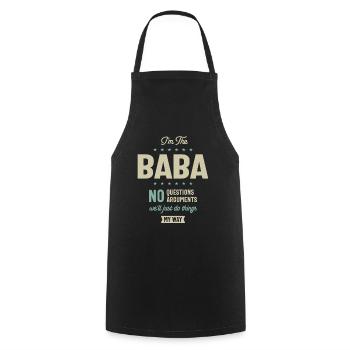I'm Baba We'll Just Do Thing My Way - Dad Grandpa - Cooking Apron - black - Front - AI Model Male 185 dark (185cm)