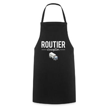 Routier D'exception Chauffeur Camion Humour - Tablier de cuisine - noir - Devant - AI Model Male 185 dark (185cm)