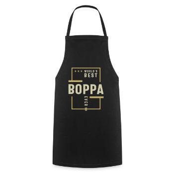 World's Best Boppa Ever - Dad and Grandpa - Cooking Apron - black - Front - AI Model Male 185 dark (185cm)
