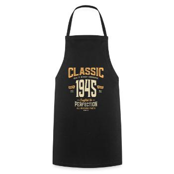 Classic 1945 78th Birthday - Cooking Apron - black - Front - AI Model Male 185 dark (185cm)