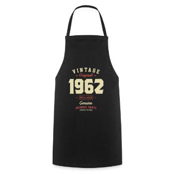 Vintage Original 1962 61st Birthday - Cooking Apron - black - Front - AI Model Male 185 dark (185cm)