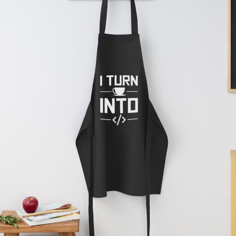 I Turn Coffee Into Code Codeur Humour Informatique Tablier de cuisine