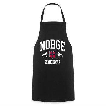 Norwegen - Kochschürze - Schwarz - Vorne - AI Model Male 185 dark (185cm)