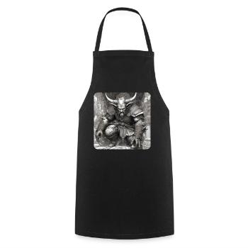 Démon, Monstre, Monstre, Monstre, - Tablier de cuisine - noir - Devant - AI Model Male 185 dark (185cm)
