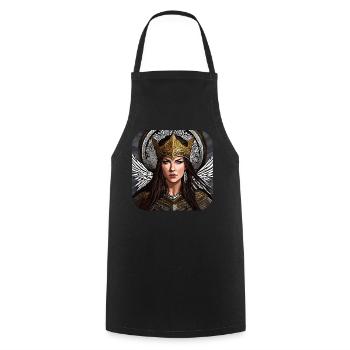 Fière Valkyrie - Tablier de cuisine - noir - Devant - AI Model Male 185 dark (185cm)