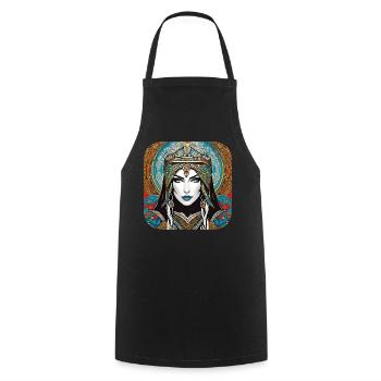 Femme fantastique mystique - Tablier de cuisine - noir - Devant - AI Model Male 185 dark (185cm)