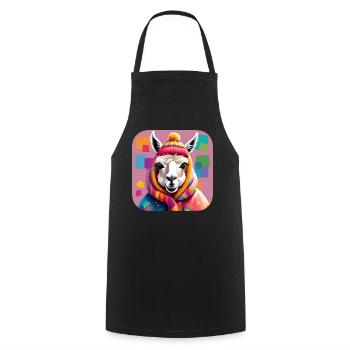 Lama d’hiver cool et confortable - Tablier de cuisine - noir - Devant - AI Model Male 185 dark (185cm)