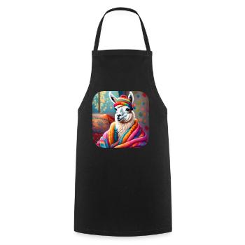 Lama d’hiver cool et confortable - Tablier de cuisine - noir - Devant - AI Model Male 185 dark (185cm)