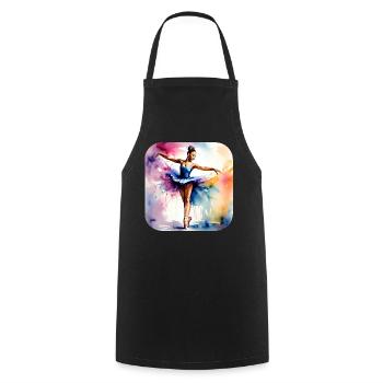 Prima ballerina with bright colors - Cooking Apron - black - Front - AI Model Male 185 dark (185cm)