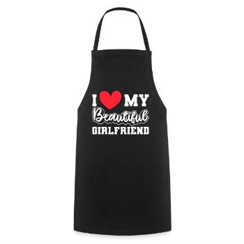 Paare Liebe Herz Freund Geschenkidee Beziehung - Kochschürze - Schwarz - Vorne - AI Model Male 185 dark (185cm)