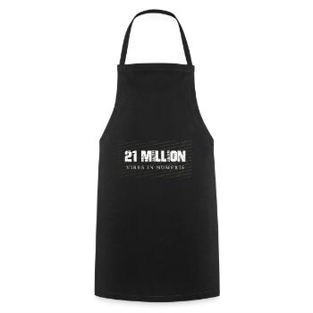 21 Million - Bitcoin - Veris in Numeris - Kochschürze - Schwarz - Vorne - AI Model Male 185 dark (185cm)