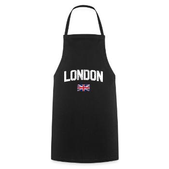 Londres Angleterre Union Jack - Tablier de cuisine - noir - Devant - AI Model Male 185 dark (185cm)