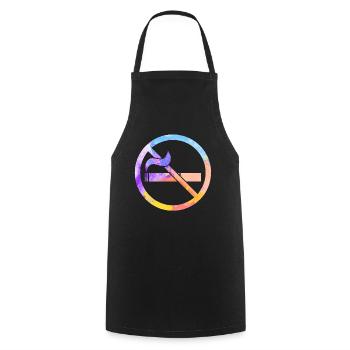 No Smoking - Cooking Apron - black - Front - AI Model Male 185 dark (185cm)