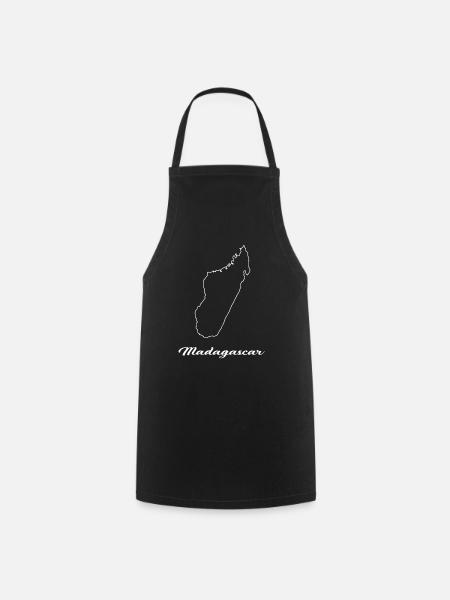 Madagascar carte carte - Tablier de cuisine - noir