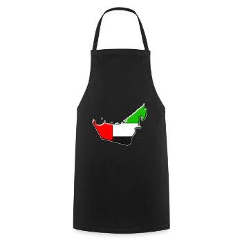 Carte du drapeau des Émirats arabes unis - Tablier de cuisine - noir - Devant - AI Model Male 185 dark (185cm)