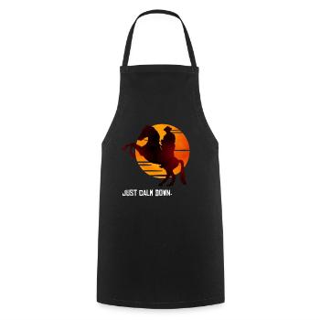 Red Dead Redemption Just Calm Down Red Horse Tee - Kochschürze - Schwarz - Vorne - AI Model Male 185 dark (185cm)