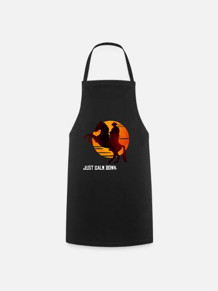 Red Dead Redemption Just Calm Down Red Horse Tee - Kochschürze - Schwarz