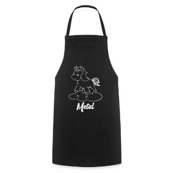 Licorne Métal - Licorne - Métal - Musique - Tablier de cuisine - noir - Devant - AI Model Male 185 dark (185cm)