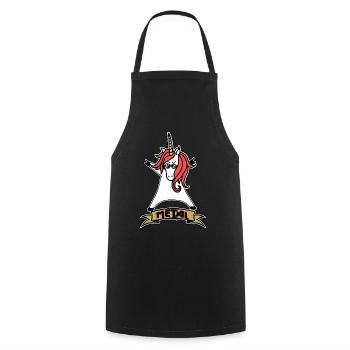 Licorne Métal - Licorne - Métal - Musique - Tablier de cuisine - noir - Devant - AI Model Male 185 dark (185cm)