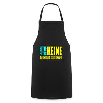 Bitte keine Fotos Ich bin Krank geschrieben - Kochschürze - Schwarz - Vorne - AI Model Male 185 dark (185cm)