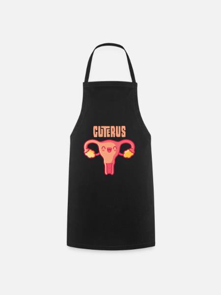 Utérus enceinte - Tablier de cuisine - noir