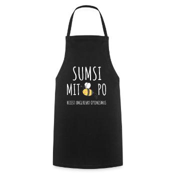 SUMSI WITH PO IS REVERSED OPTIMISM - Cooking Apron - black - Front - AI Model Male 185 dark (185cm)