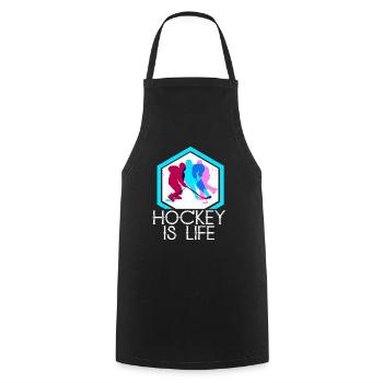 Hockey hockey field hockey - Cooking Apron - black - Front - AI Model Male 185 dark (185cm)